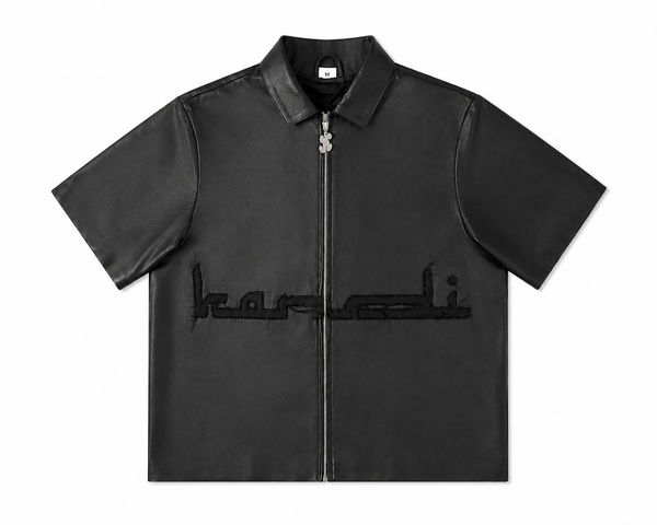 Stealth Black Leather Jacket